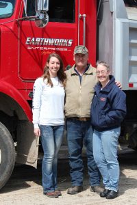 Earthworks’ family crew — Katie, Mike and Jackie Mason.