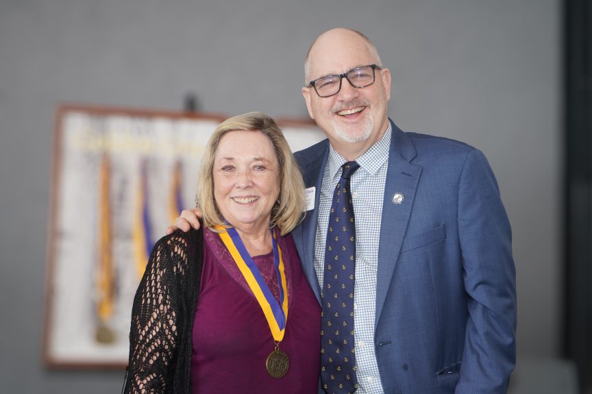 Patricia Caruso '75 and Dr. David Travis
